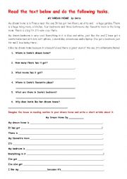 English Worksheet: My Dream Home