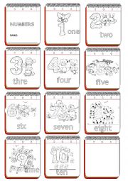 English Worksheet: SMALL BOOK OF THE NUMBERS. 