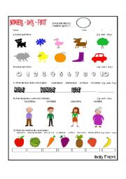English Worksheet: Worksheet Children Aged 6-7