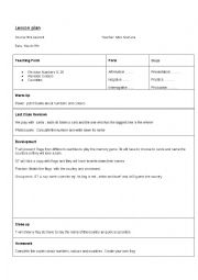 English Worksheet: lesson plan