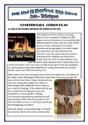 English Worksheet: conditionals type 0, 1, 2, 3 - grammar lesson plan