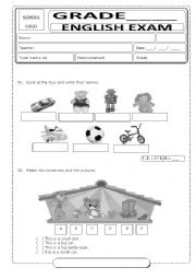 English Worksheet: Toys English Exercise
