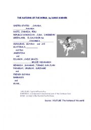 English Worksheet: Nations od the world-song