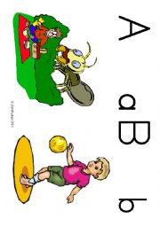 English Worksheet: Marva Collins Alphabet Cards Aa to Jj