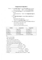 English Worksheet: Comparison of adjectives