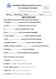 English Worksheet: Present Simple