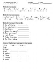 English Worksheet: grammar