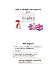 English Worksheet: Why English