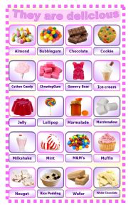 English Worksheet: They are delicious ... Candies!