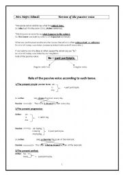 English Worksheet: review for the passive voice 