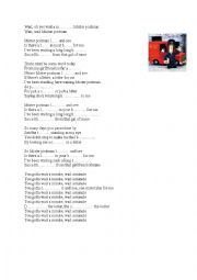 English Worksheet: Song: introduction to the topic writing letters or present perfect continuous