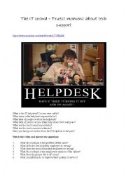 English Worksheet: IT Crowd_Helpdesk