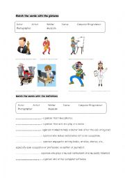 English Worksheet: occupation