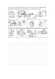 English Worksheet: daily routines