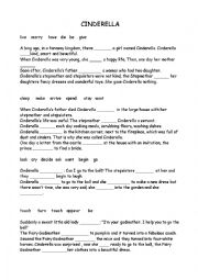 English Worksheet: Cinderella, Past Simple 