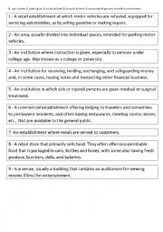 English Worksheet: Tic Tac Toe with Places To Go