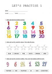 English Worksheet: Lets practise 1