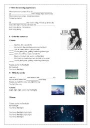 English Worksheet: Jessie J - Flashlight