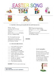 English Worksheet: EASTER SONG