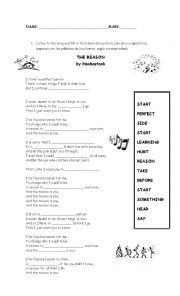 English Worksheet: The reason