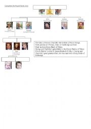 English Worksheet: Royal Family tree