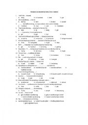 Passive and Causative Multiple Choice test