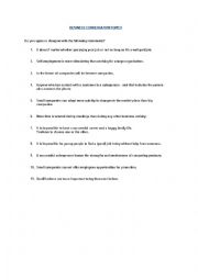 English Worksheet: Business conversation