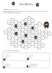 English Worksheet: TRAP THE NINJA