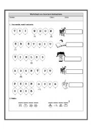 English Worksheet: Classroom instructions