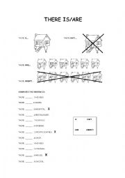 English Worksheet: There is/are