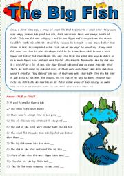 English Worksheet: The big fish in a small pond