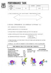 English Worksheet: projects