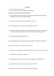 English Worksheet: LANDMARKS