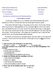 English Worksheet: report