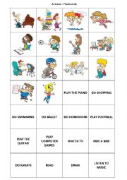 Actions/Activities Flashcards