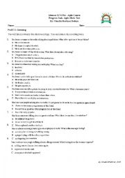 English Worksheet: A1 - B2 Mock test