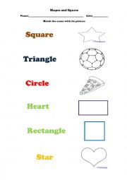 English Worksheet: shapes