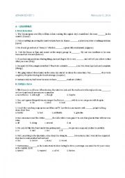 English Worksheet: English Advanced Set 1