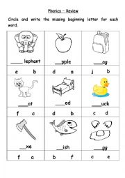 English Worksheet: Phonics