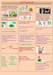 English Worksheet:                               HEALTH PROBLEMS                                                                                                                                                                                                                  