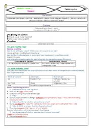 English Worksheet: Transport (lesson plan) 