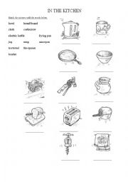 English Worksheet: Kitchen match