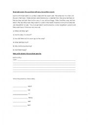 English Worksheet: Past simple for children
