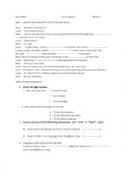 English Worksheet: past progressive