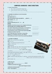 English Worksheet: One Direction - Carpool Karaoke