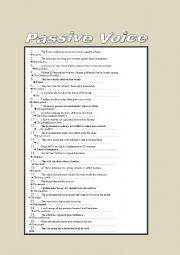 English Worksheet: PASSIVE VOICE FOR bac students
