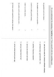English Worksheet: mix match used to