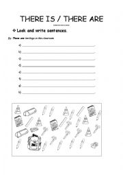 English Worksheet: There is / There are 