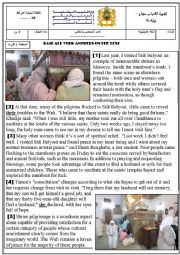 English Worksheet: shrines and marabouts in morocco - sidi belyout shrine global test-culture