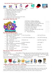 English Worksheet: Reading and Writing